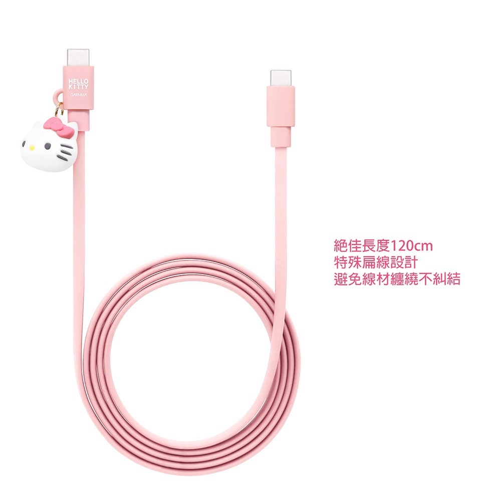 GARMMA Hello Kitty Type-c to Type-c PD快充傳輸充電線-細節圖2