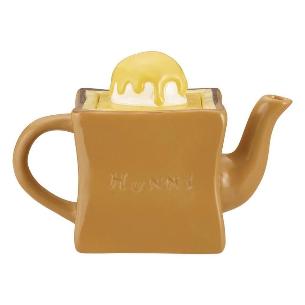 日本進口 特價 迪士尼 維尼 陶瓷茶壺 方型吐司造型 陶瓷 茶壺 泡茶壺 水壺 440ml-細節圖2