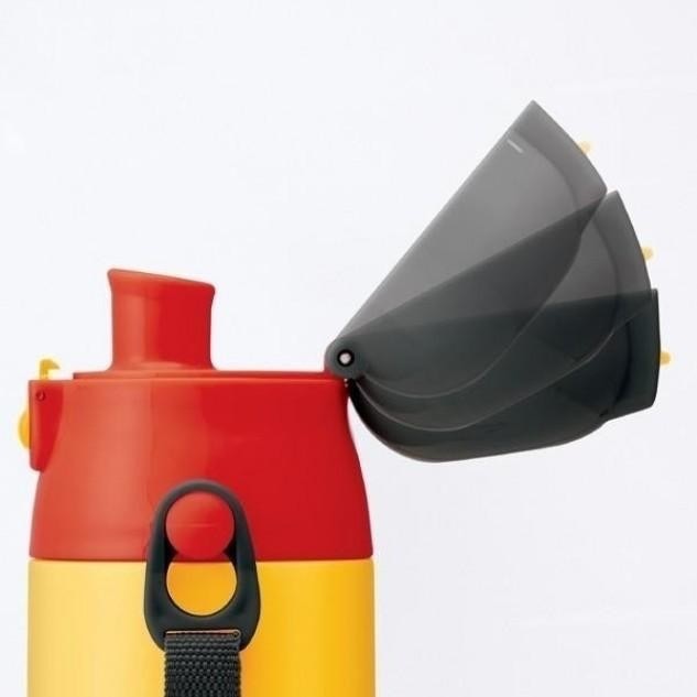 M/K 不鏽鋼超輕量水壺600M  水杯 水瓶 笛音壺 不銹鋼水壺  特長： ●正面小開關朝上推，後再按壓，瓶蓋才會開啓-細節圖2