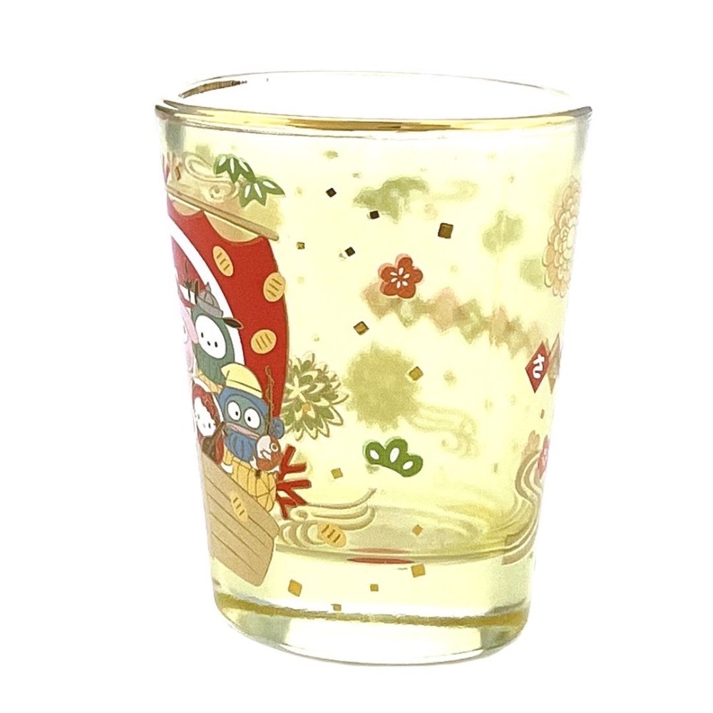 SANRIO 玻璃清酒杯(福) SANRIO 玻璃清酒杯(七福神寶船）兩款 水杯 馬克杯 冰壩杯 手拿杯-細節圖6