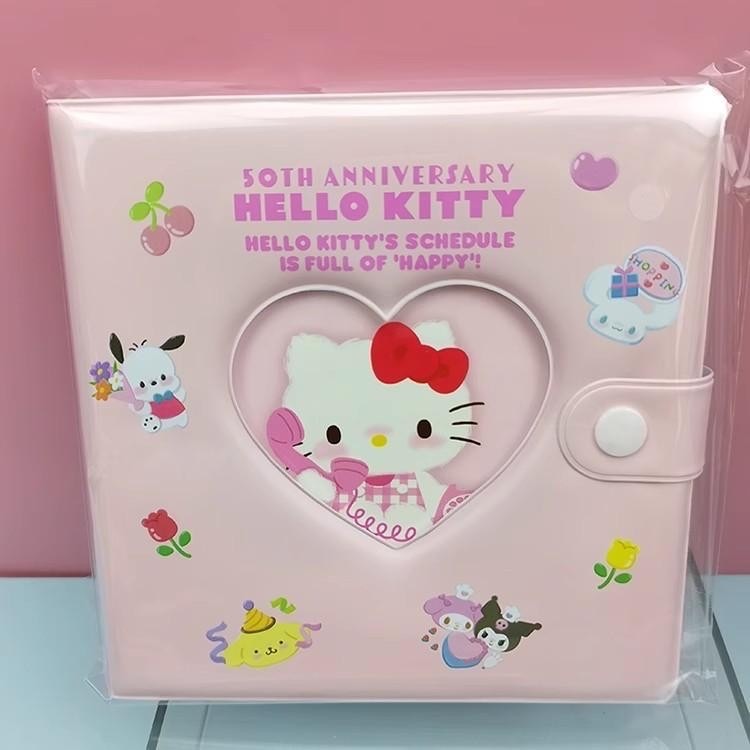 三麗鷗凱蒂貓50周年方形膠套本96頁 售價189 尺寸:14.4x14.4cm 紙質優良-細節圖2