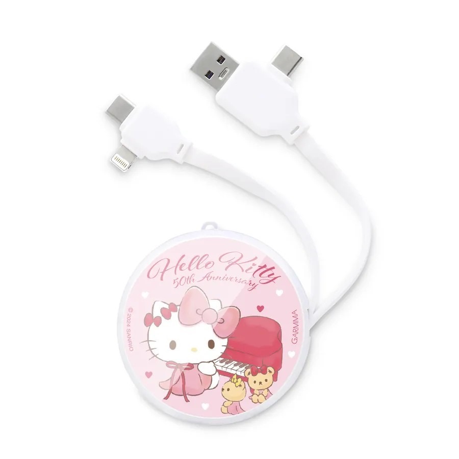 Hello Kitty PD快充多合一伸縮充電線 未來系列 傳輸線  一拖三線-細節圖2