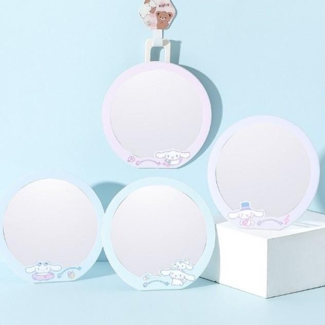 三麗鷗 庫洛米 大耳狗   圓形.方形紙台鏡子   布丁狗圓型紙台鏡子  圓形尺寸:15.2*15.2cm-細節圖3