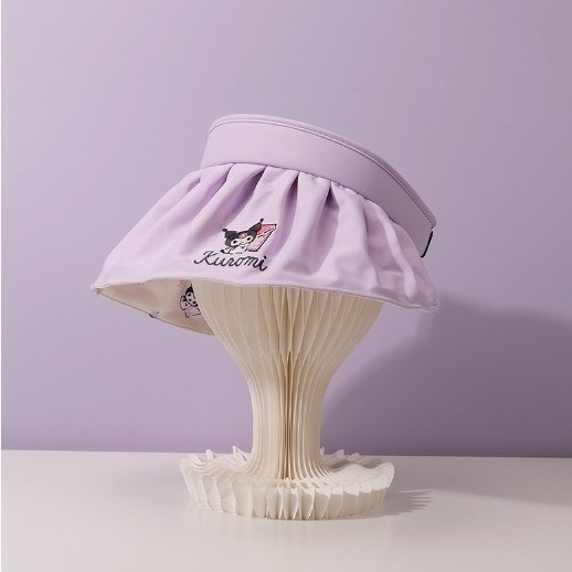 三麗鷗成人遮陽帽五款  款式:凱蒂貓.庫洛米.大耳狗.怕洽狗.美樂蒂三麗鷗雙面印花貝殼帽 漁夫帽 遮陽帽-細節圖8