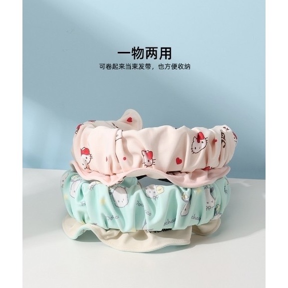 三麗鷗成人遮陽帽五款  款式:凱蒂貓.庫洛米.大耳狗.怕洽狗.美樂蒂三麗鷗雙面印花貝殼帽 漁夫帽 遮陽帽-細節圖10