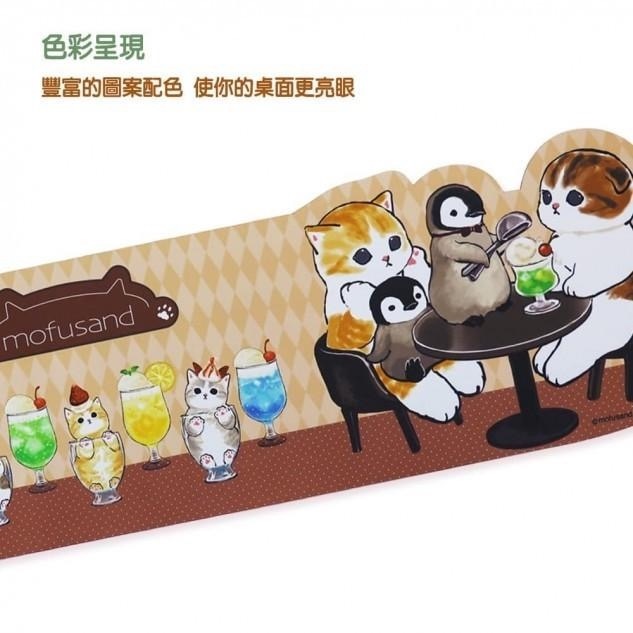 貓褔珊迪鲨魚炸蝦喫茶造型滑鼠墊 皮質辦公桌墊辦  公室滑鼠墊 護腕耐臟-細節圖2