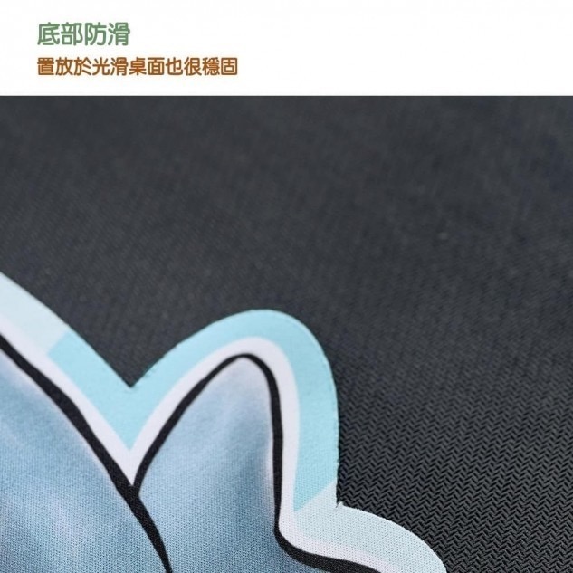 貓褔珊迪鲨魚炸蝦喫茶造型滑鼠墊 皮質辦公桌墊辦  公室滑鼠墊 護腕耐臟-細節圖7
