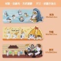貓褔珊迪鲨魚炸蝦喫茶造型滑鼠墊 皮質辦公桌墊辦  公室滑鼠墊 護腕耐臟-規格圖8