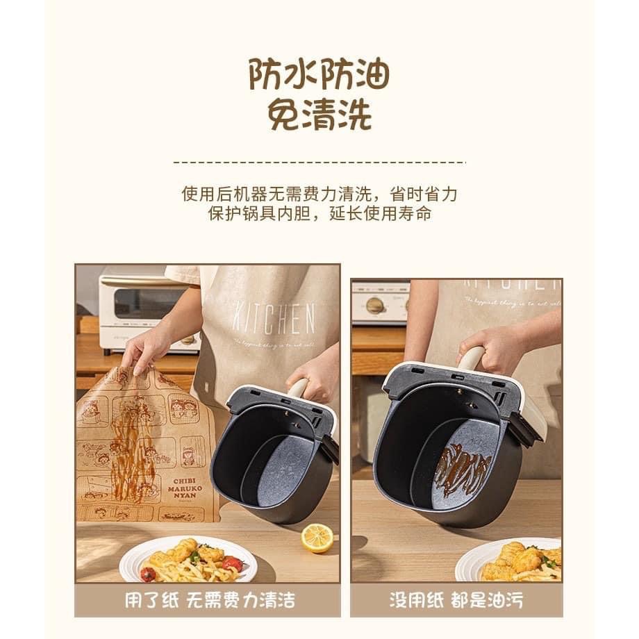小丸子萌寵硅油紙 氣炸鍋烘焙紙 食物油炸油紙墊 三明  治包裝紙 炸雞薯條防油紙 烘焙食品油紙 烘焙紙 吸油紙-細節圖6