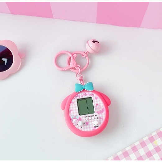 三麗鷗布丁狗 庫洛米 美樂蒂怕洽狗 大耳狗 人魚遊戲機吊飾  掌上型遊戲機 懷舊玩具 包包掛飾遊戲機-細節圖8