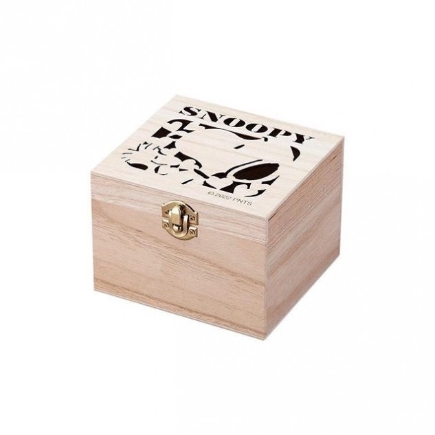 日本製 史努比 陶瓷馬克杯附木盒 馬克杯-細節圖3