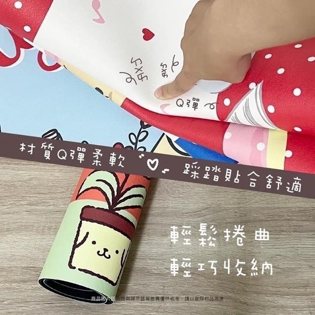 三麗鷗凱蒂貓 庫洛米 美樂蒂 布丁狗 長形軟式吸水腳踏  墊吸水地墊 腳踏墊 120x40cm-細節圖3