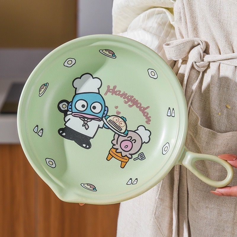 三麗鷗 大耳狗 庫洛米 布丁狗人魚陶瓷煎蛋盤 陶瓷盤  陶瓷碗盤陶瓷用品陶瓷廚房用品-細節圖3