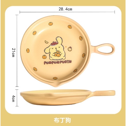 三麗鷗 大耳狗 庫洛米 布丁狗人魚陶瓷煎蛋盤 陶瓷盤  陶瓷碗盤陶瓷用品陶瓷廚房用品-規格圖10