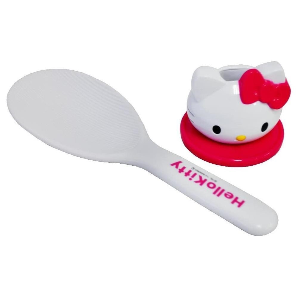 日本進口 三麗鷗 迪士尼 凱蒂貓 米奇 直立式飯勺 不沾  黏電飯鍋 飯匙 頭型台座-細節圖4