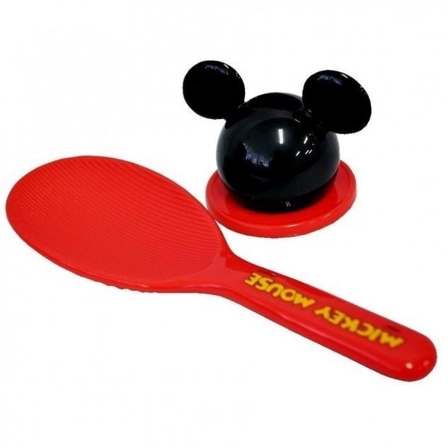 日本進口 三麗鷗 迪士尼 凱蒂貓 米奇 直立式飯勺 不沾  黏電飯鍋 飯匙 頭型台座-細節圖7