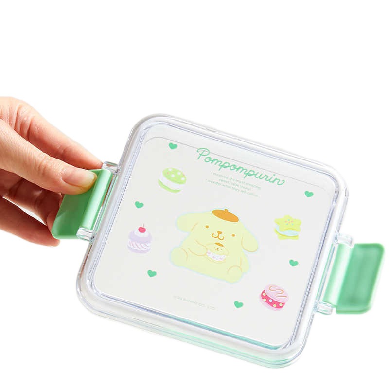 【MINISO × 三麗鷗正版】濾水保鮮盒 布丁狗 大耳狗 PC狗 帶濾水層・雙面鎖扣 便當小物收納盒-細節圖6