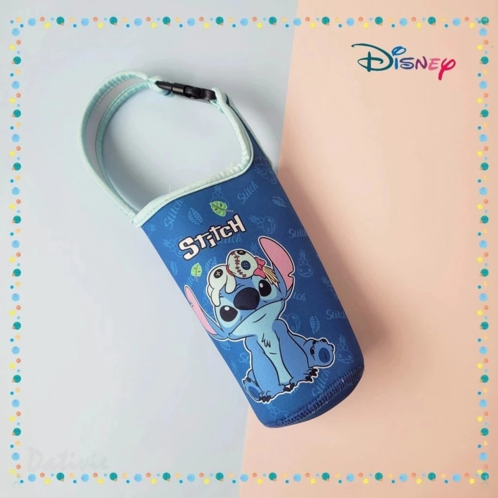 迪士尼正版 潛水布飲料提袋 冰霸杯手提袋 三眼怪 米奇 公主 小熊維尼 史迪奇 奇奇蒂蒂-細節圖2