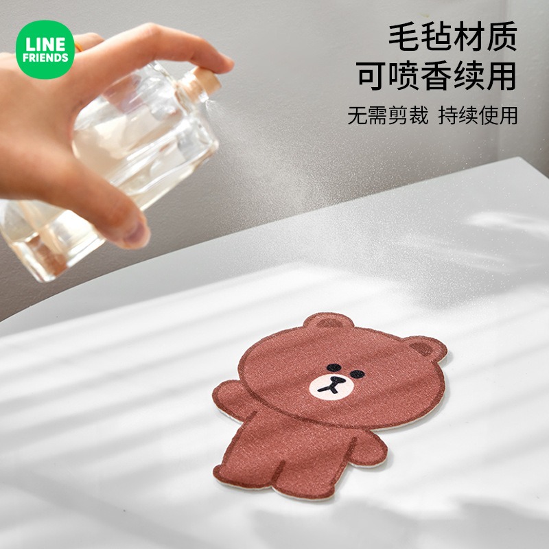 【LINE FRIENDS】可重複噴香除臭香薰貼 馬桶貼 香氛貼 可愛造型 貼紙無痕 居家除味神器  【LINE FRI-細節圖4