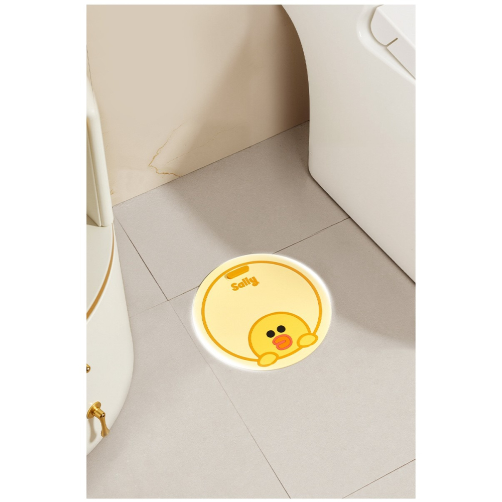 LINE FRIENDS 地漏墊 熊大 兔兔  防臭防蟲 防積水 吸附強力 防溢水-細節圖6