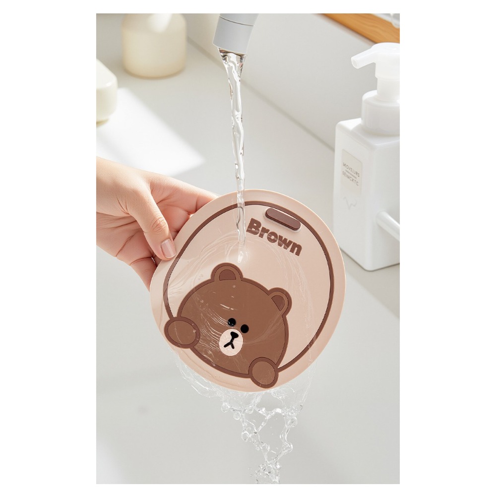 LINE FRIENDS 地漏墊 熊大 兔兔  防臭防蟲 防積水 吸附強力 防溢水-規格圖9