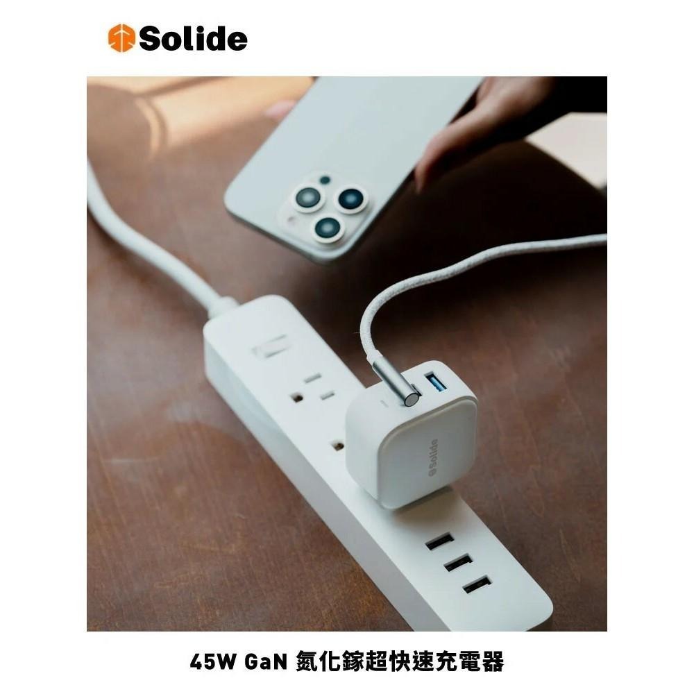 【 氮化鎵 GaN 快充頭 】 SOLiDE ★  Block 45W GaN 氮化鎵 雙孔 快充頭 ★-細節圖2