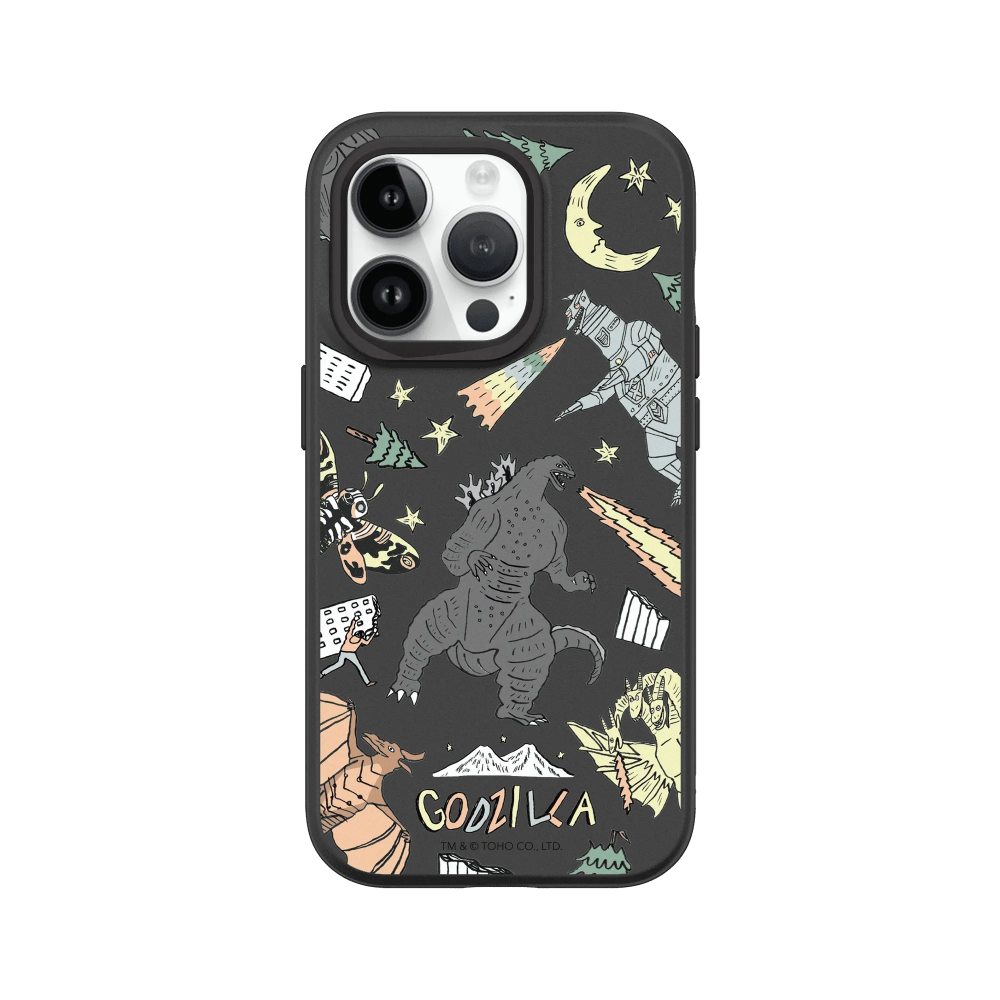 IPhone 犀牛盾 ★ 哥吉拉 Godzilla 聯名 SolidSuit 防摔 背蓋 手機殼 ★ 插畫哥吉拉-規格圖8