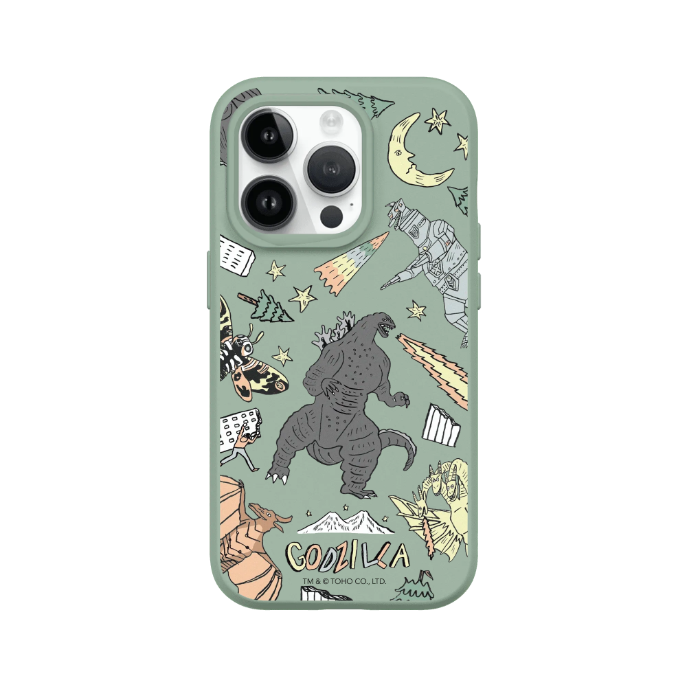 IPhone 犀牛盾 ★ 哥吉拉 Godzilla 聯名 SolidSuit 防摔 背蓋 手機殼 ★ 插畫哥吉拉-規格圖8