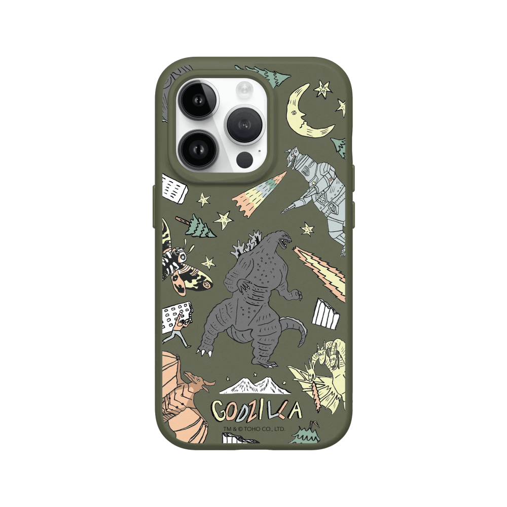 IPhone 犀牛盾 ★ 哥吉拉 Godzilla 聯名 SolidSuit 防摔 背蓋 手機殼 ★ 插畫哥吉拉-規格圖8