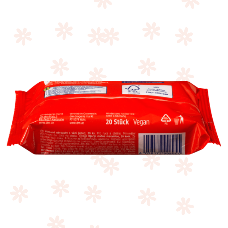 【現貨】德國 DM SauBär 沙巴熊溫和濕紙巾 20st 濕紙巾 溫和 清潔 柔軟 旅行用 兒童 親膚-細節圖4