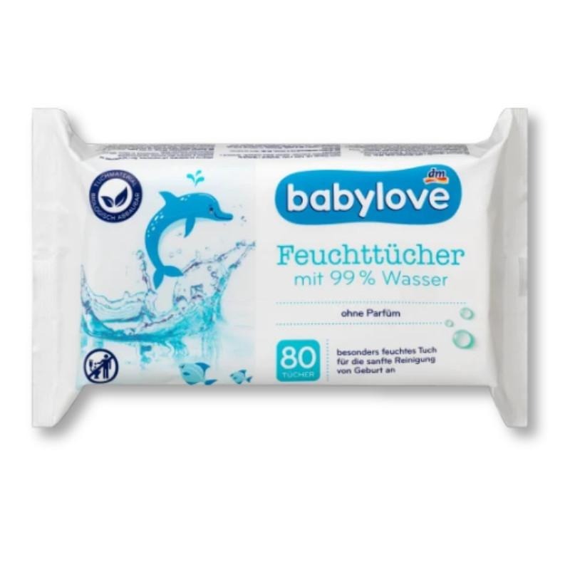 【現貨】德國 DM Babylove 溫和清潔濕巾 80抽 旅行包 20抽 兒童 親膚 身體清潔 隨手包 濕紙巾-細節圖2