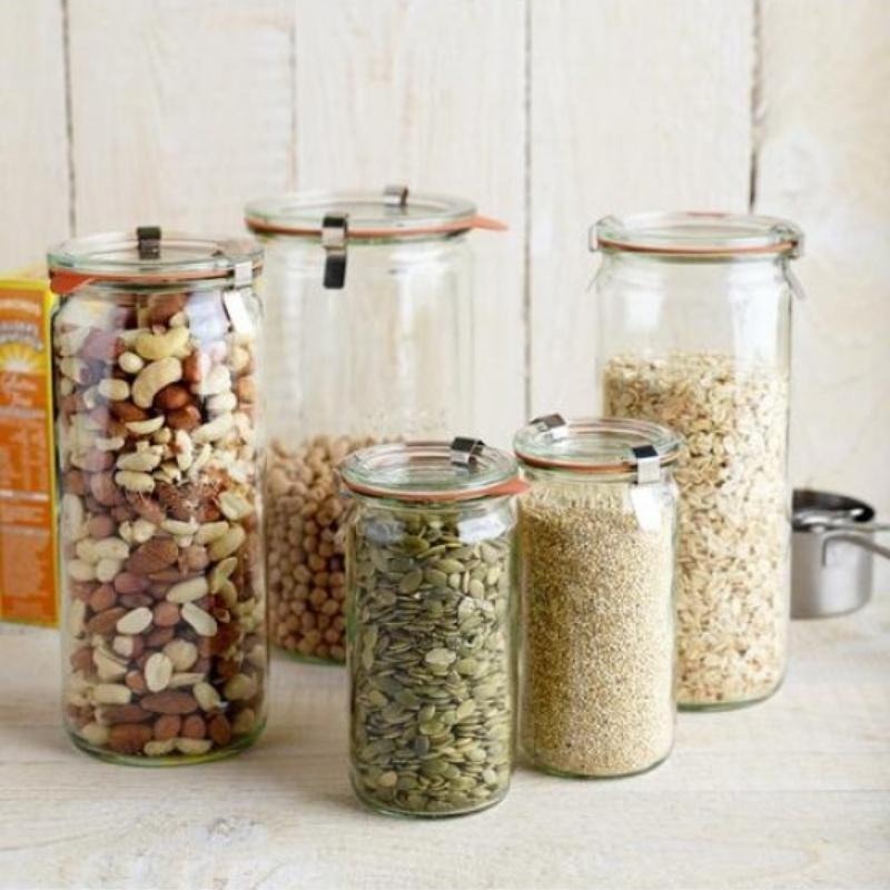 【現貨】德國 Weck 玻璃罐 乾糧罐 儲物罐 香料 糖果 1000ml Mold Jar 782 (附贈密封圈L)-細節圖2