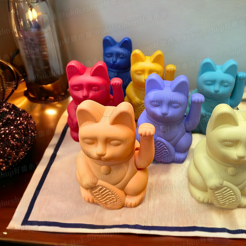 【迷你款】德國 DONKEY Lucky Cats 招財貓 🐈深邃藍/霧藍綠/經典紅/太陽黃/招財黃 幸運繽紛 自動招手-細節圖4