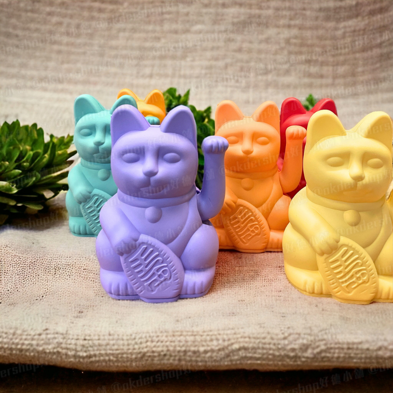 【迷你款】德國 DONKEY Lucky Cats 招財貓 🐈深邃藍/霧藍綠/經典紅/太陽黃/招財黃 幸運繽紛 自動招手-細節圖5