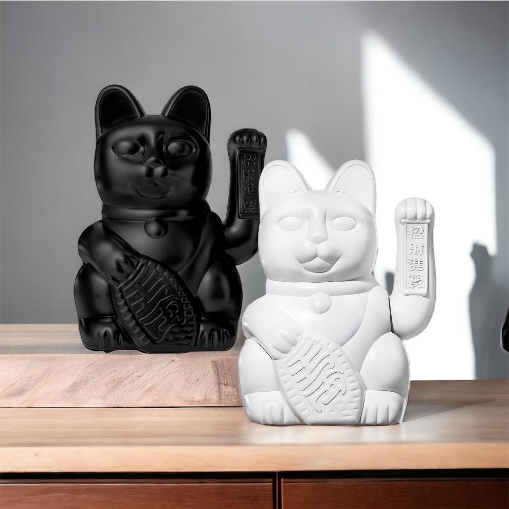 【巨大款】德國 DONKEY Lucky Cats 招財貓 🐈現貨 30CM 黑/白 自動招手 幸運繽紛 巨型招財貓-細節圖2