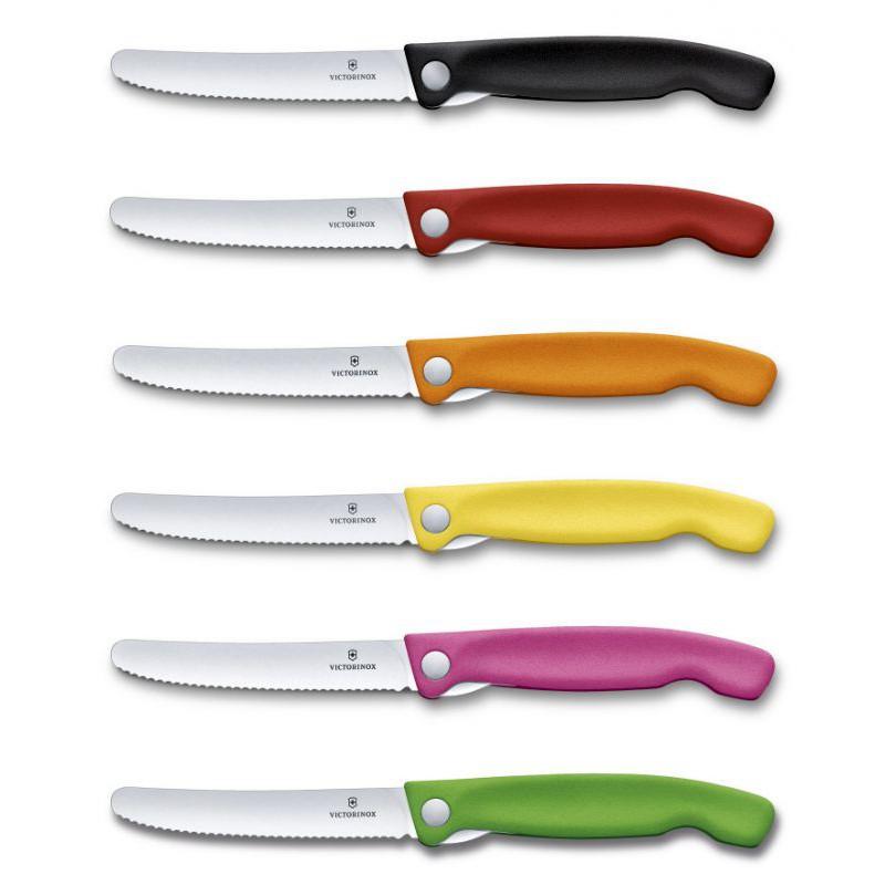 【現貨】瑞士維氏 Victorinox 摺疊式削皮刀/波浪鋸齒摺疊式削皮刀 粉/黑/綠/橘/紅/黃 11cm 附發票-細節圖3