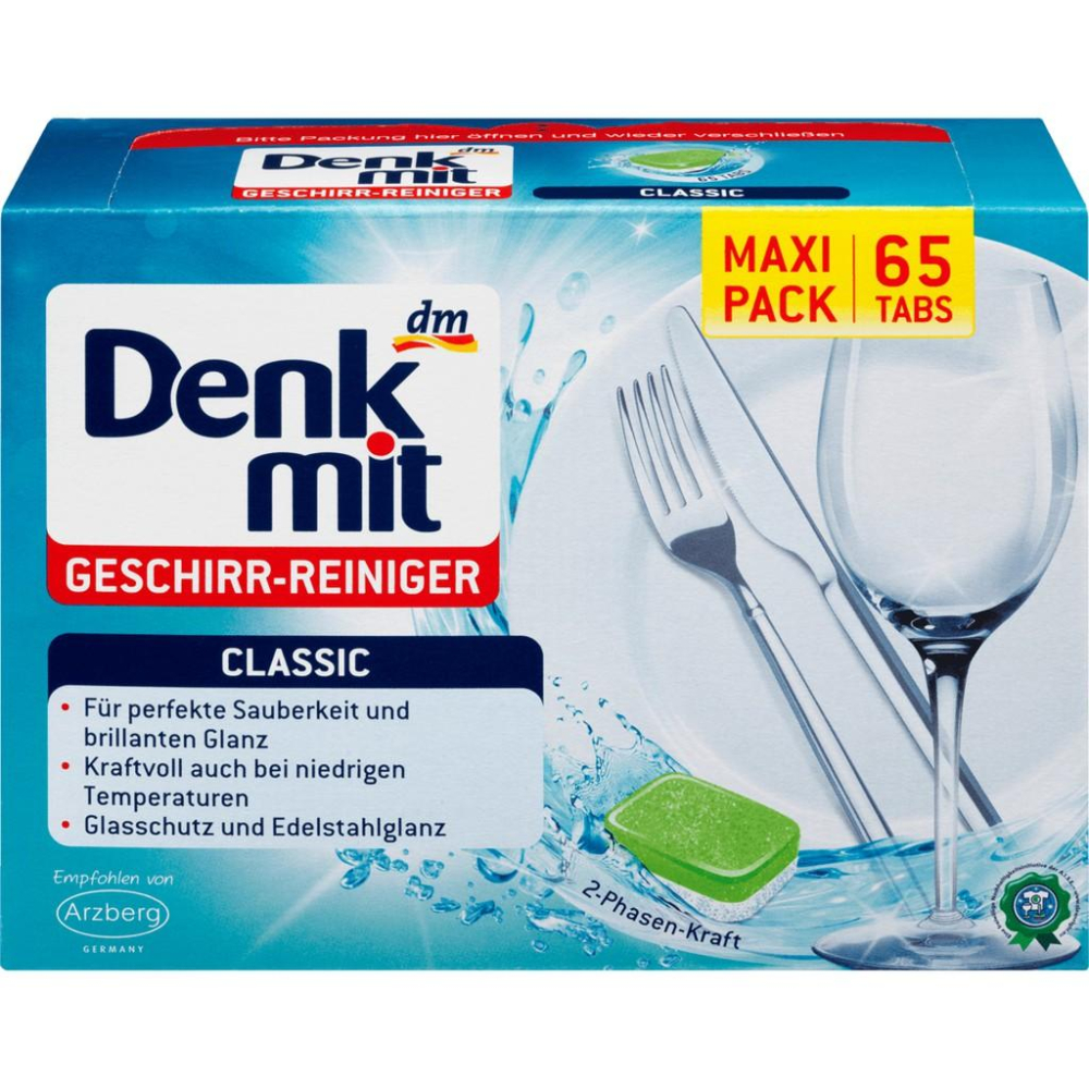 【現貨】Denkmit 洗碗錠 經典清潔洗碗錠  洗碗機專用40入 / 經典65入 附發票-細節圖2