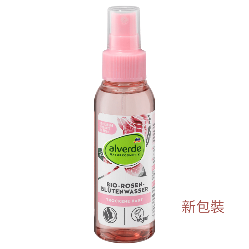 【現貨】德國 DM alverde 玫瑰花瓣水 100ml 化妝水 保濕 瞬間保水 溫和 玫瑰-細節圖2