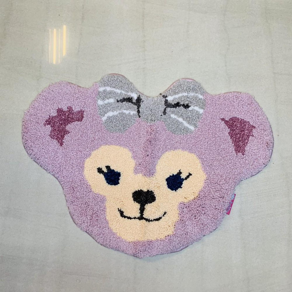 【成本出清】日本迪士尼Disney 達菲雪莉 地墊-細節圖2