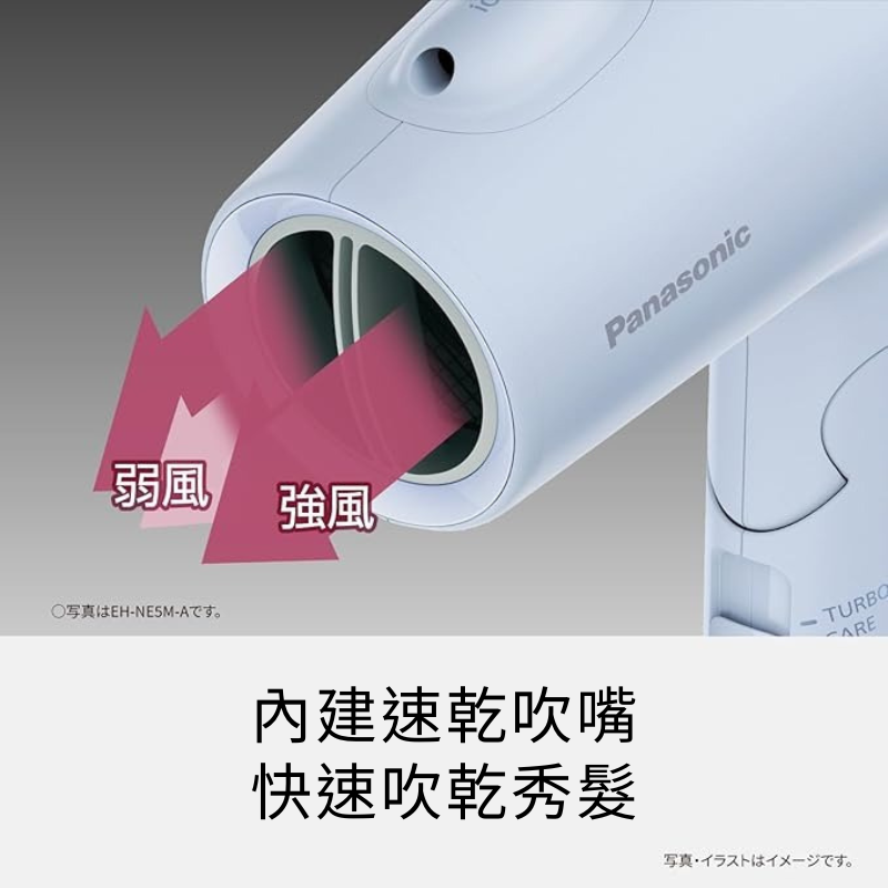 【現貨】日本 Panasonic 國際 吹頭髮 EH-NE5M 3色 藍/粉/黑 大風量 美髮 低溫 速乾 可折疊-細節圖3