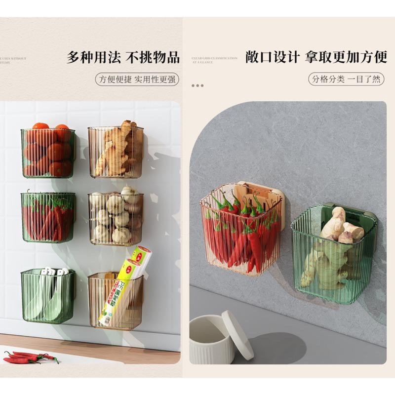 🍀台灣現貨🍀壁掛薑蒜收納盒 壁掛收納盒 壁掛置物盒 壁掛盒 收納盒 無痕收納盒 浴室收納盒 置物盒 免打孔收納盒 儲物盒-細節圖5