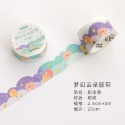 🍀台灣現貨🍀提拉多 夢幻雲朵膠帶 紙膠帶 手帳貼 花邊膠帶 裝飾膠帶 手帳貼紙 和紙膠帶 可愛膠帶 邊框紙膠帶 手帳膠帶-規格圖9