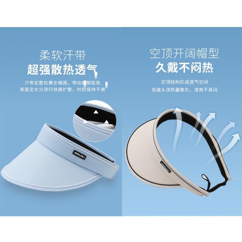 🍀台灣現貨🍀防曬遮陽帽 折疊可捲 防曬帽 遮陽帽 空頂帽 登山帽 女帽 大檐帽 太陽帽 防曬帽子 抗UV帽 隔熱透氣帽-細節圖6