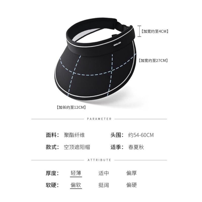 🍀台灣現貨🍀防曬遮陽帽 折疊可捲 防曬帽 遮陽帽 空頂帽 登山帽 女帽 大檐帽 太陽帽 防曬帽子 抗UV帽 隔熱透氣帽-細節圖9