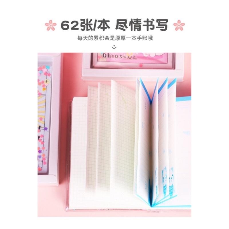 🍀台灣現貨🍀創意手帳本 流沙手帳本 手帳本 筆記本 手帳筆記本 可愛筆記本 日記本 記事本 手帳貼紙本 可愛手帳本 本子-細節圖5
