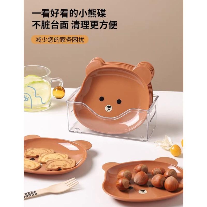 🔥滿12個送盒🔥小熊盤子 小熊造型盤 吐骨碟 小盤子 小碟子 骨頭碟 零食小碟子 小菜碟 零食盤 點心盤 食物盤 瓜子盤-細節圖4