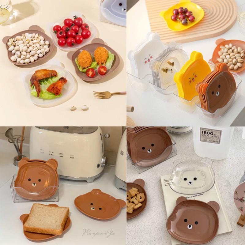 🔥滿12個送盒🔥小熊盤子 小熊造型盤 吐骨碟 小盤子 小碟子 骨頭碟 零食小碟子 小菜碟 零食盤 點心盤 食物盤 瓜子盤-細節圖8