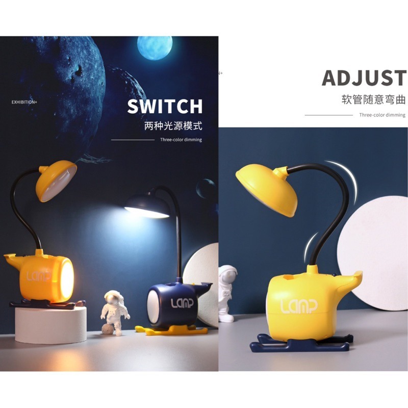 🍀台灣現貨🍀卡通護眼燈 護眼小檯燈 檯燈 小夜燈 護眼燈 床頭燈 讀書燈 閱讀燈 讀書閱讀燈 伴睡燈 夜燈 可愛造型-細節圖8