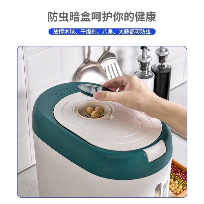 🍀台灣現貨🍀密封儲米桶 防潮除米桶 防蟲米桶 大容量除米桶 密封彈蓋儲米桶 防潮桶 裝米桶 儲米箱 儲米罐-細節圖6