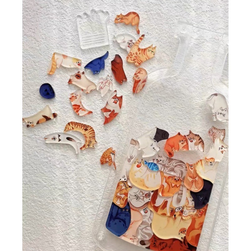 🍀台灣現貨🍀漂流瓶拼圖 壓克力拼圖 創意拼圖 拼圖 瓶子裡的萌寵 萌寵拼圖 手工拼圖 DIY拼圖 可愛擺件 貓咪拼圖-細節圖7